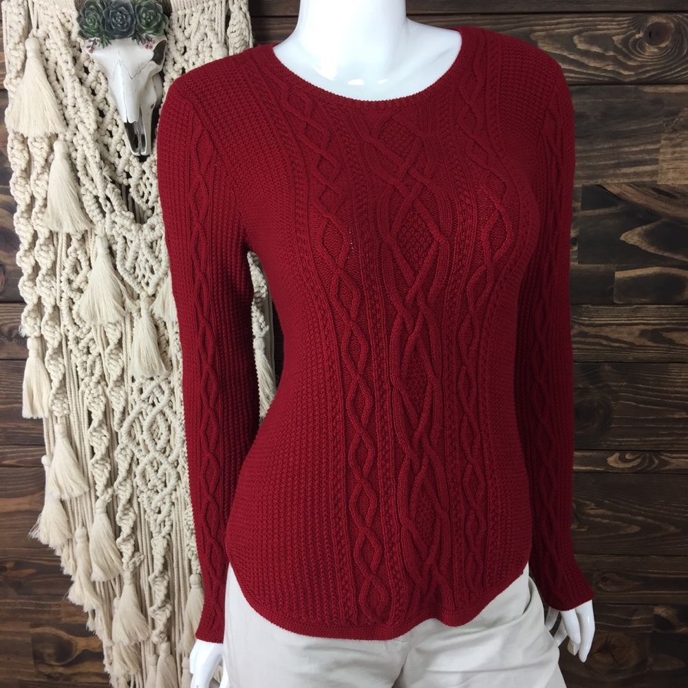 Jeanne Pierre‎ | Braided Cable Knit Sweater